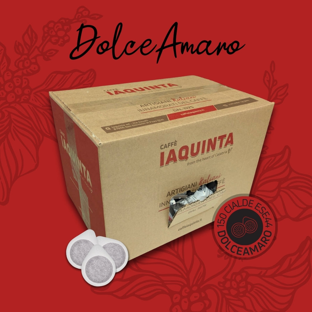 Caffè in cialde ESE44 miscela rossa DolceAmaro Caffè Iaquinta confezione da 150