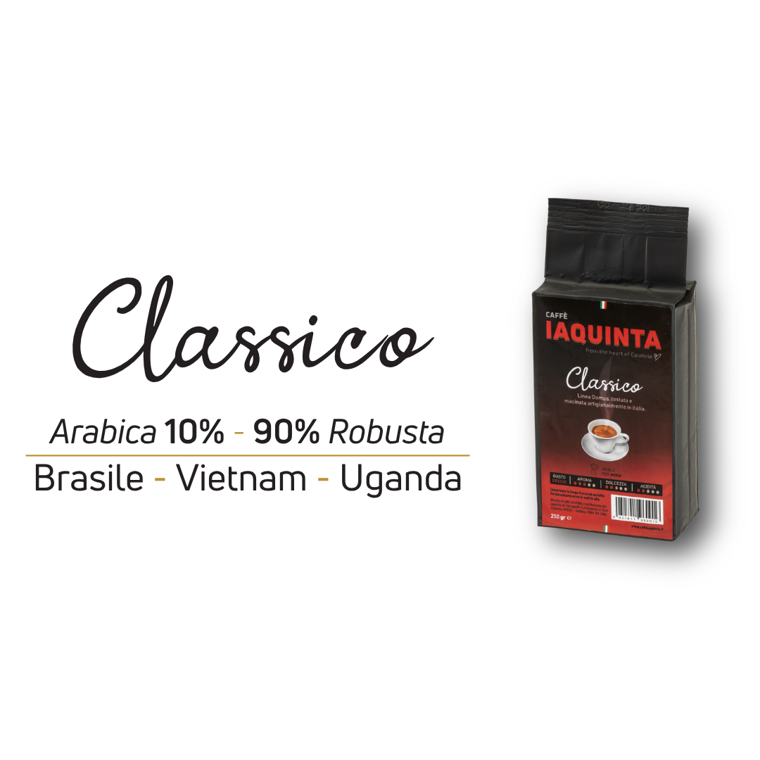 Classico – 90% Robusta - Caffè macinato sottovuoto