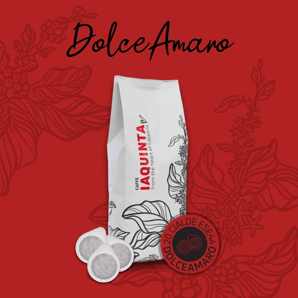 Caffè in cialde ESE44 miscela rossa DolceAmaro Caffè Iaquinta confezione da 20