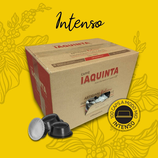 Capsule compatibili A Modo Mio miscela gialla Intenso Caffè Iaquinta confezione da 10