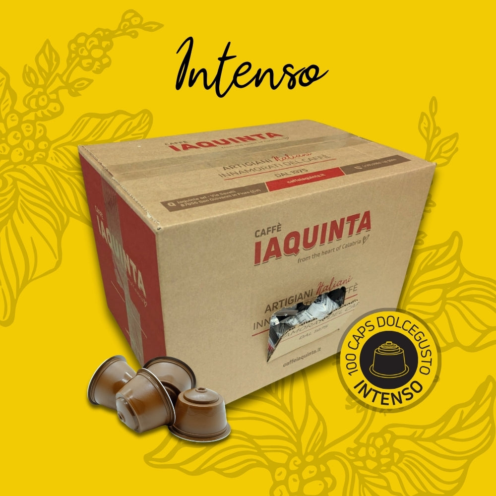 Capsule compatibili Dolce Gusto miscela gialla Intenso Caffè Iaquinta confezione da 100
