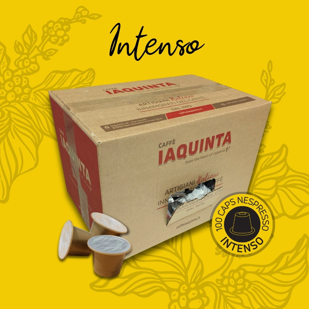 Capsule compatibili Nespresso miscela gialla Intenso Caffè Iaquinta confezione da 10