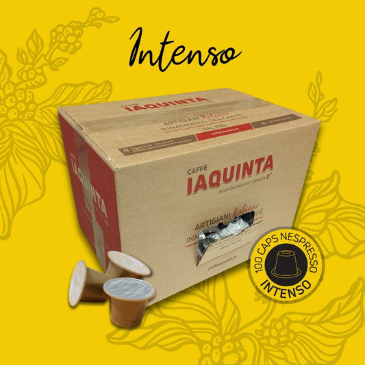 Capsule compatibili Nespresso miscela gialla Intenso Caffè Iaquinta confezione da 10