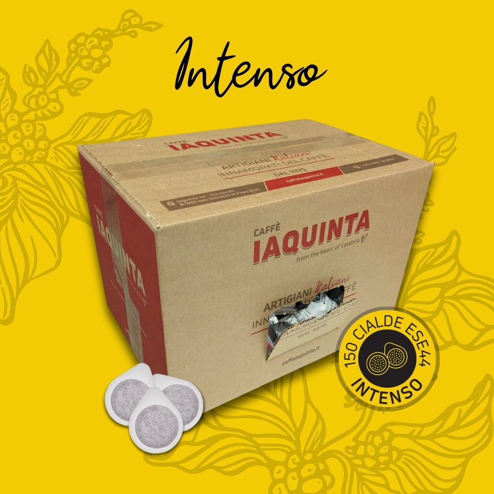 Caffè in cialde ESE44 miscela gialla Intenso Caffè Iaquinta confezione da 150