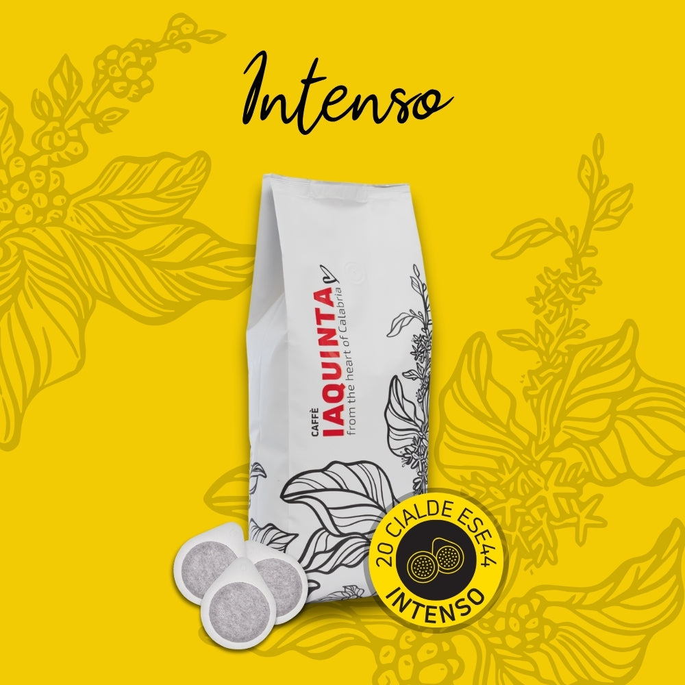 Caffè in cialde ESE44 miscela gialla Intenso Caffè Iaquinta confezione da 20