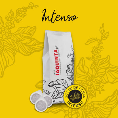 Caffè in cialde ESE44 miscela gialla Intenso Caffè Iaquinta confezione da 20
