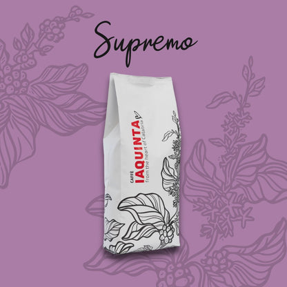 Caffè in grani miscela lilla Supremo Caffè Iaquinta confezione da 1 kg