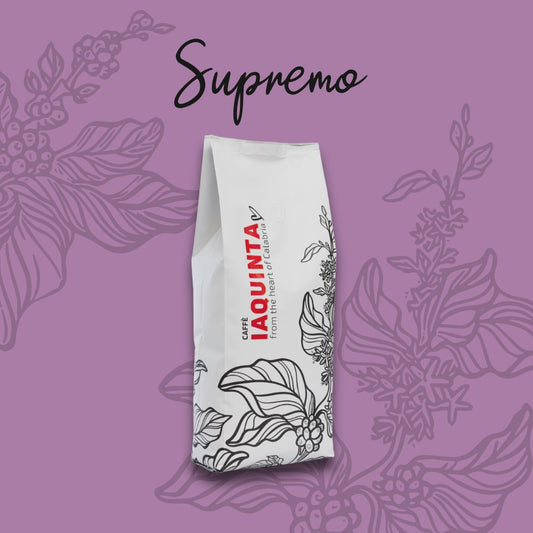 Caffè in grani miscela lilla Supremo Caffè Iaquinta confezione da 1 kg